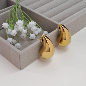 Dupe Water Droplet Earrings – Gold