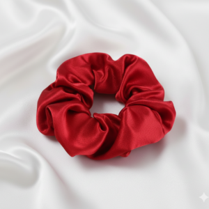 Red Satin Scrunchie