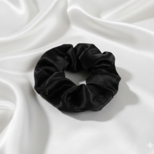 Black Satin Scrunchie